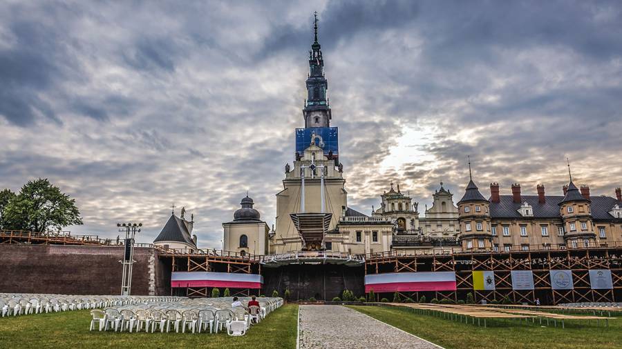 Czestochowa, Poland July 2, 2017: Altar In Front Of Famous Jasna Gora Monastery...